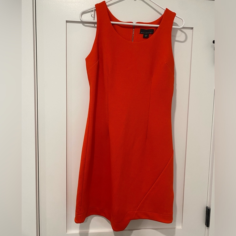 Never worn - orange sleeveless bodycon dress